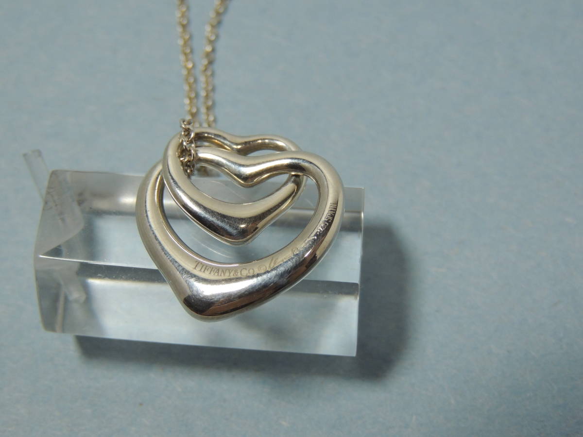 TIFFANY&Co. ティファニー ダブルオープンハート ネックレス エレサ 