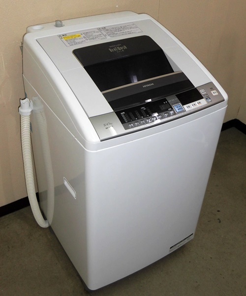 【送料無料・1円スタート！】＿日立★洗濯乾燥機★洗8.0kg乾4.5kg★BW-D8TV★自動おそうじ★ナイアガラビート洗浄★eco水センサー(8S11756)