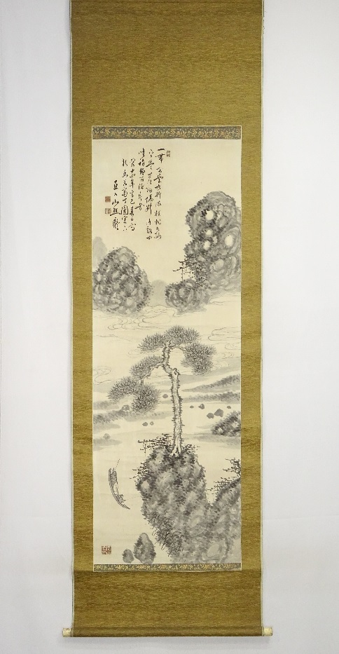 旧家蔵出　古美術　絵　本物保証　名家　村田香谷 山水　肉筆保証　掛け軸　箱入り 田能村直入 2026年最新Yahoo!オークション 「田能村直入肉筆」の落札