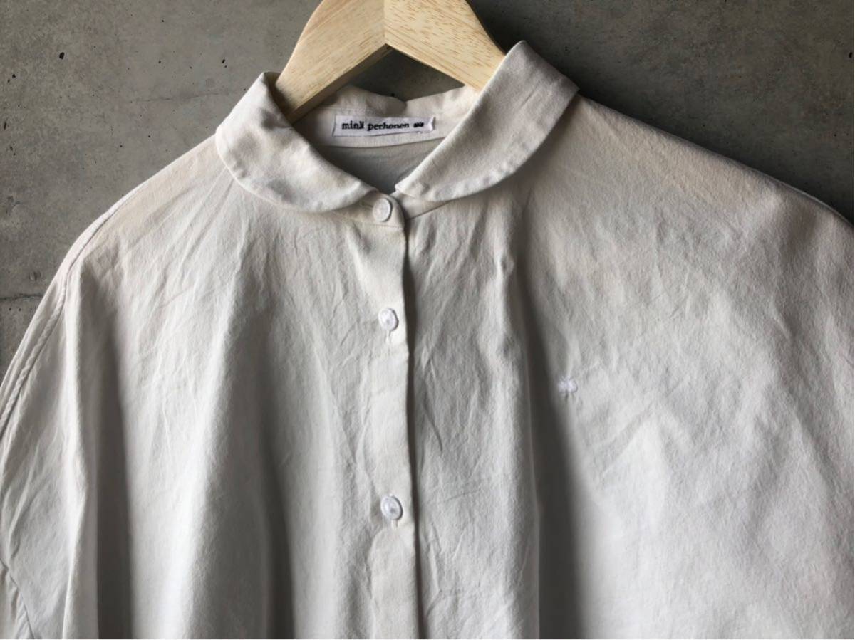 mina perhonen コットン丸襟ラグランブラウス perhonen tambourine ラグランスリーブブラウス 2025SS 定価41800円 金沢