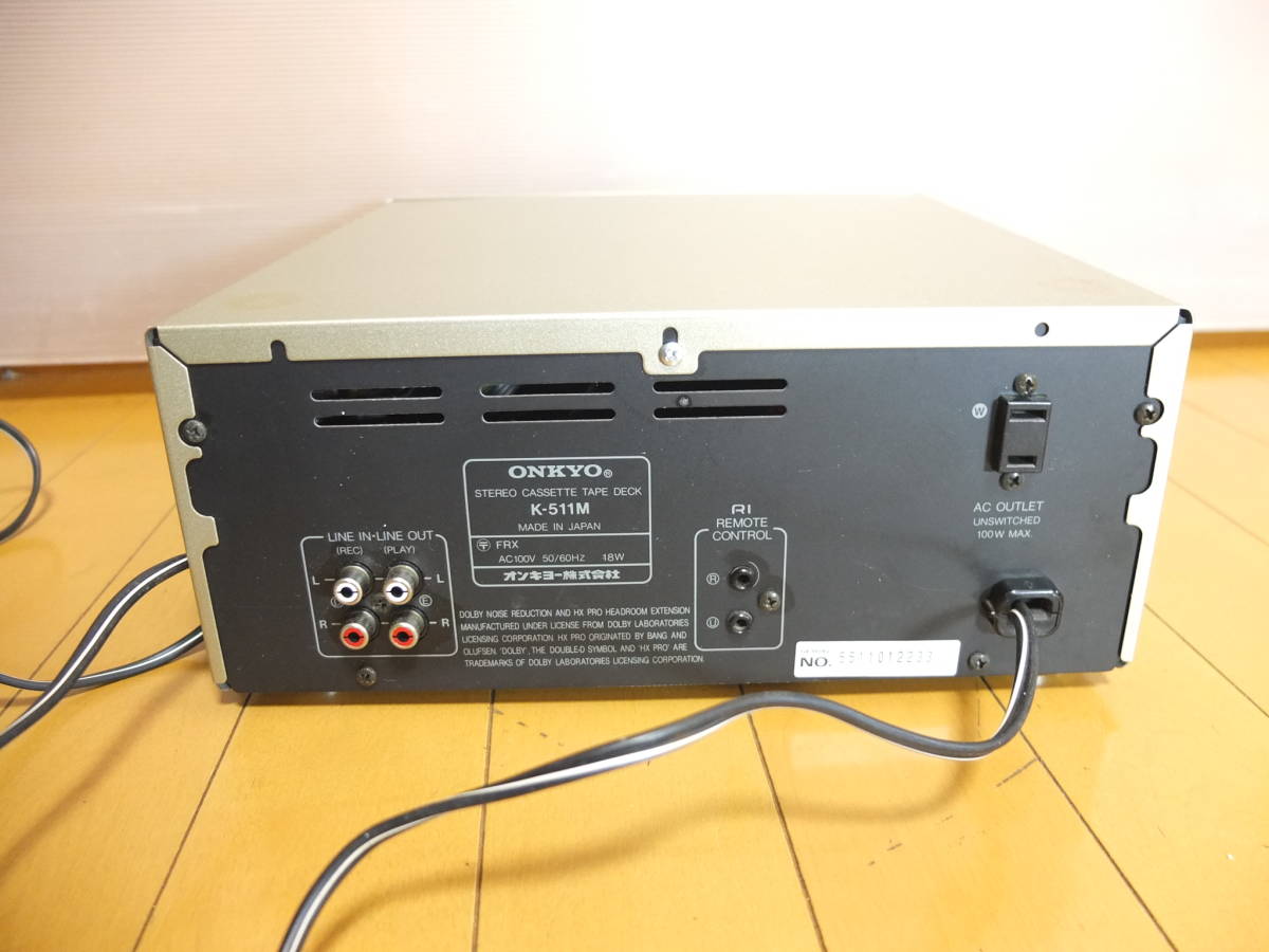 ONKYO カセットデッキ INTEC275 - オンキョー K-511M メルカリ K-W511M