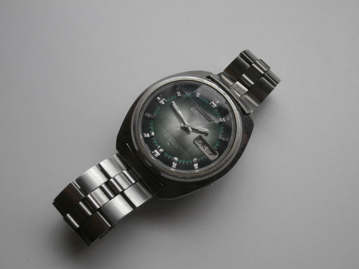 セイコー SEIKO 5アクタス セイコー5 ブルー文字 カットガラス 