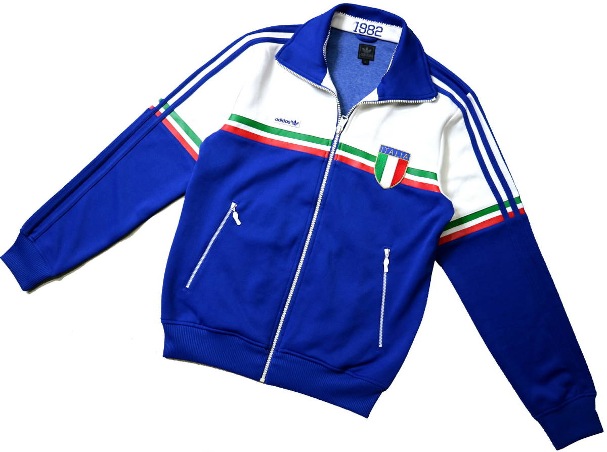 お洒落/良好！◇adidas アディダス 1982 イタリアジャージ◇背高M-L  