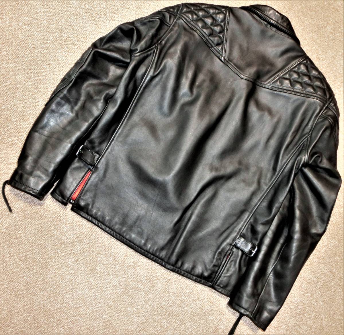 美品!カドヤKADOYAブラック黒ライダースジャケットevo系?シングル本革 