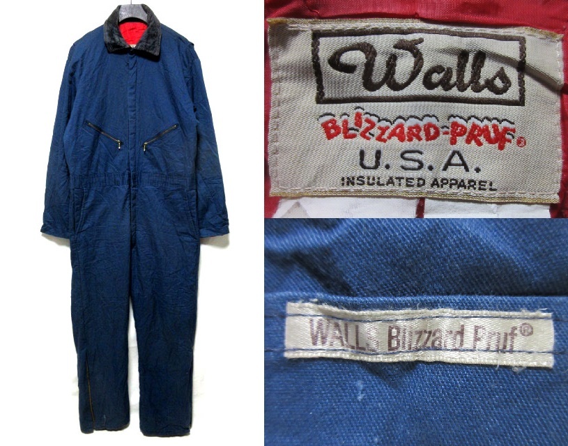 ヴィンテージ つなぎ オールインワン 中綿