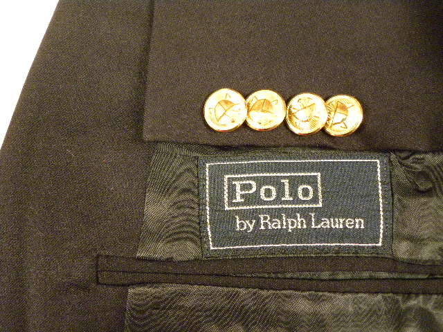 o_o|Poloラルフローレン(21n)ブレザー175-180cm紺金釦細身
