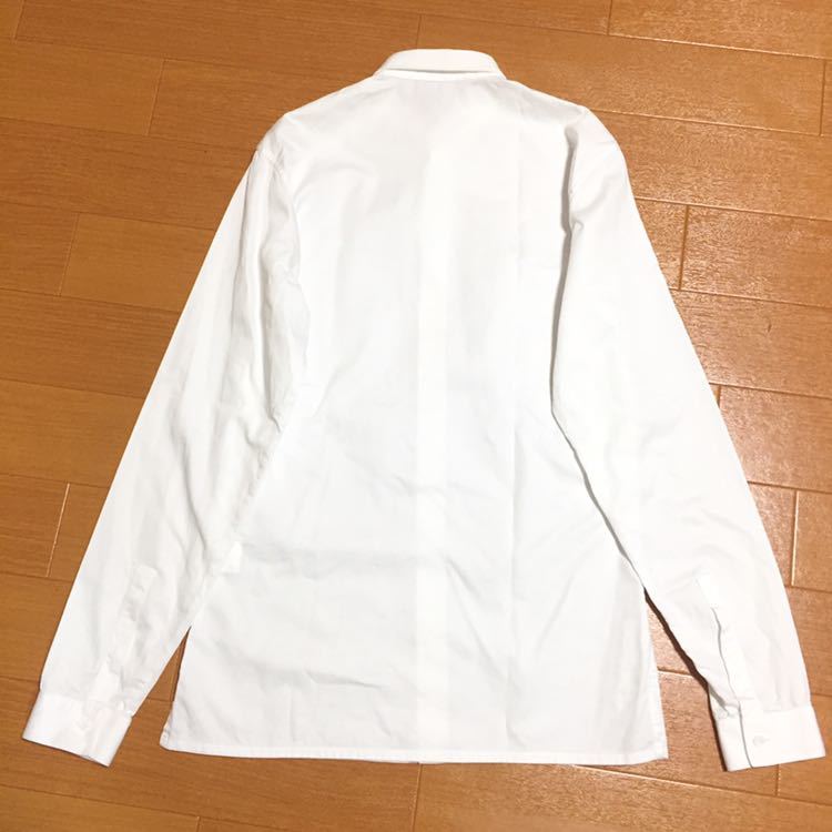 【激レア】エディ期 Dior HOMME ディオールオム 国内正規品 ボックス 長袖シャツ 白 ホワイト 2004年 サイズ37 最高級 美品
