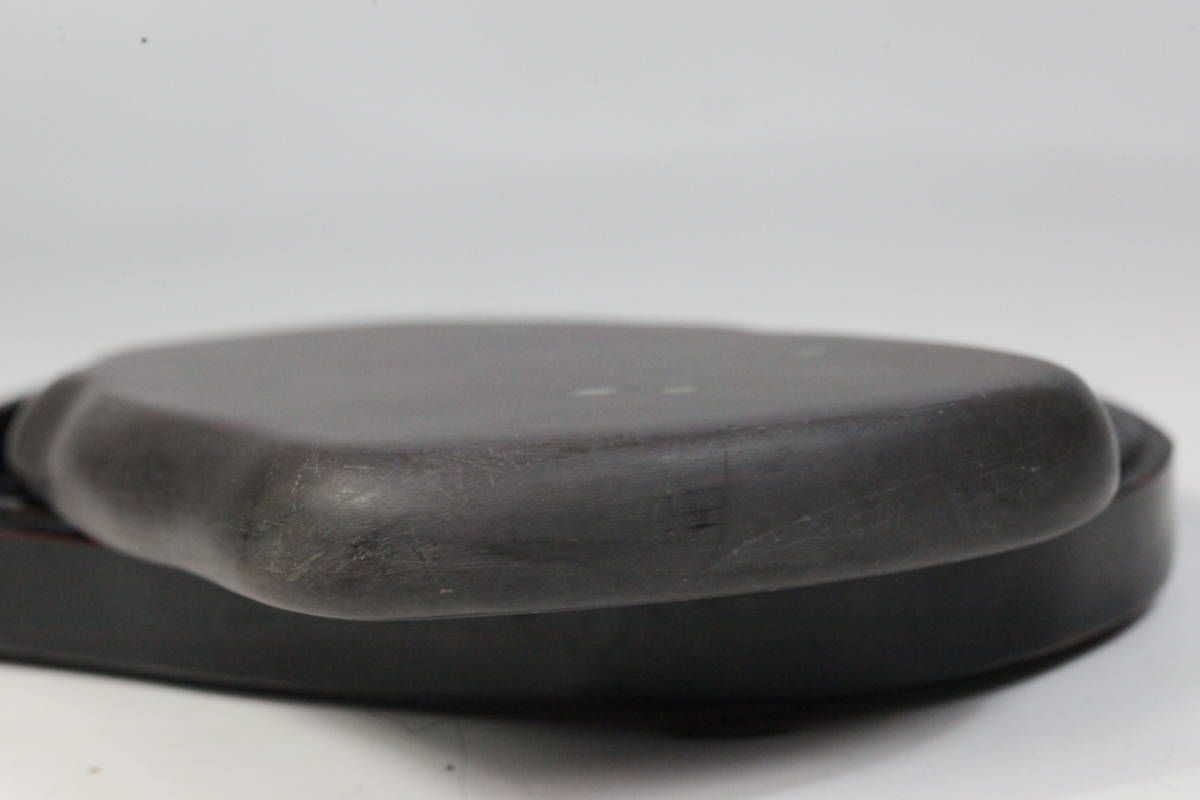 硯 龍刻 時代物 中国 金線 唐物 旧家うぶ品 唐木 漢詩 老抗
