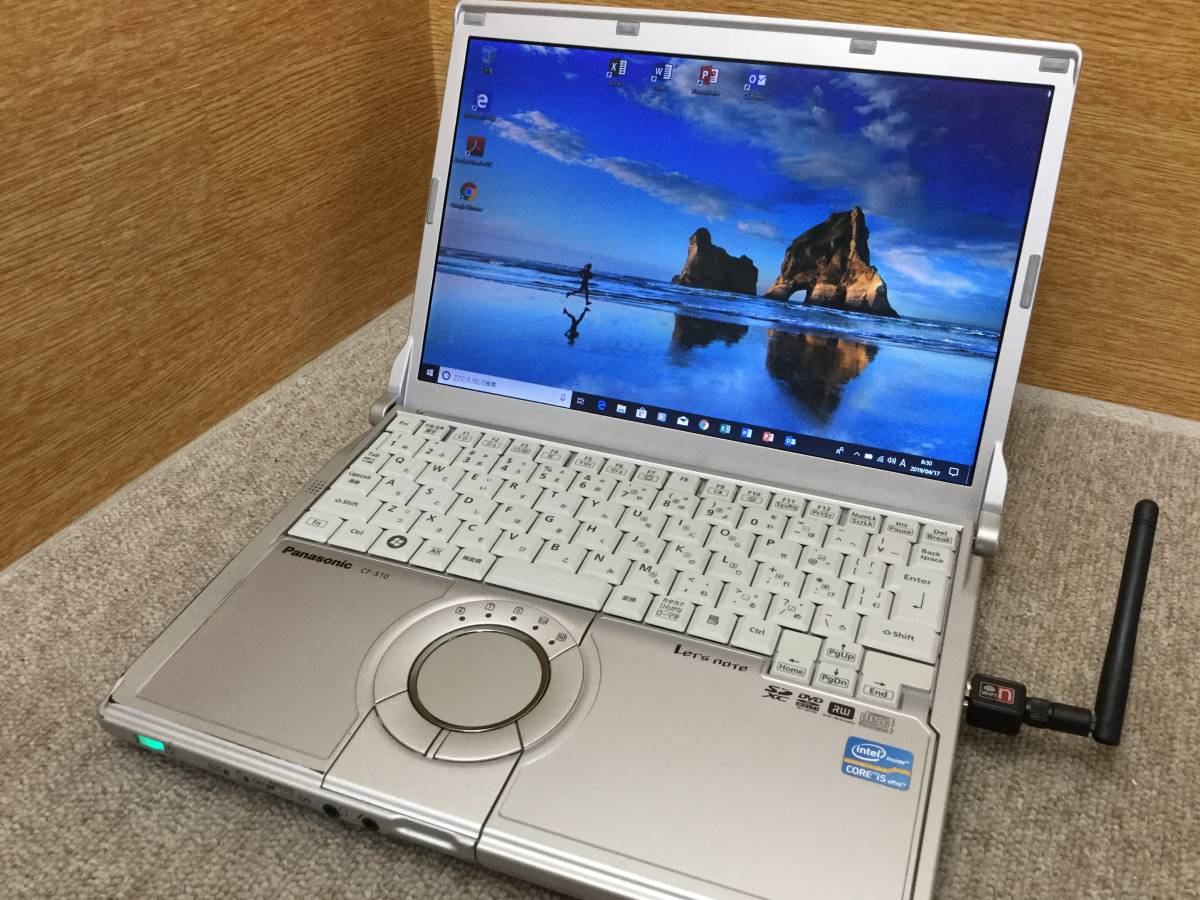 微妙なご案内！★CF-S10★新品SSD240GB換装+Core i 5-2540M+8GBメモリ★ワード・エクセル・パワーポイントあり★外付け無線LAN受信機付き パナソニック、松下電器産業 パソコン