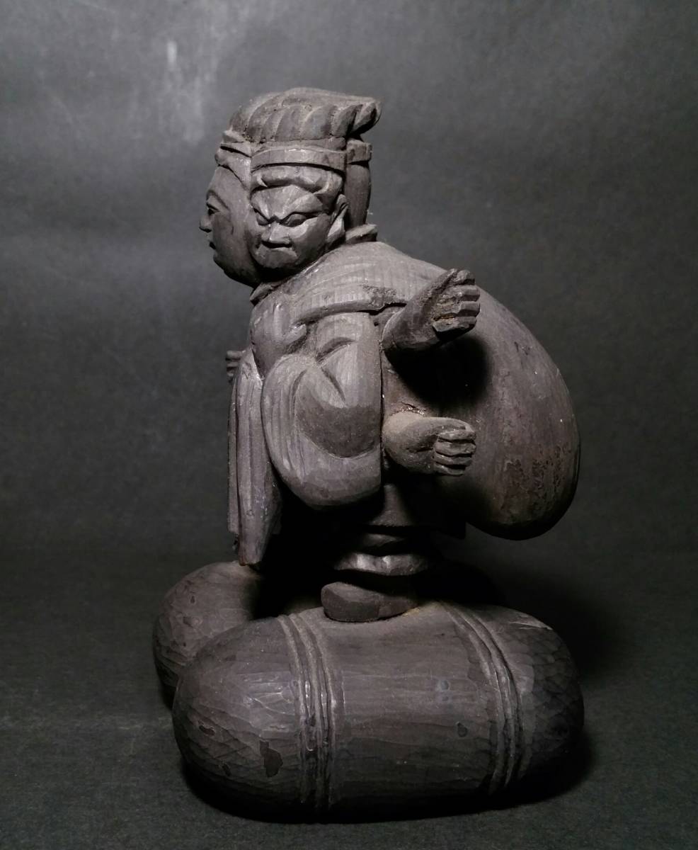 古美術柳 木造 - 三面大黒天 立像 江戸期 興福寺 法相 | 石膏像 MINGEI