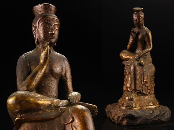 超激得，人気 流 仏教美術 半跏思惟像 弥勒菩薩 箱付 JE168(仏像)｜売買されたオークション情報、yahooの商品情報をアーカイブ公開 - オークファン 仏像