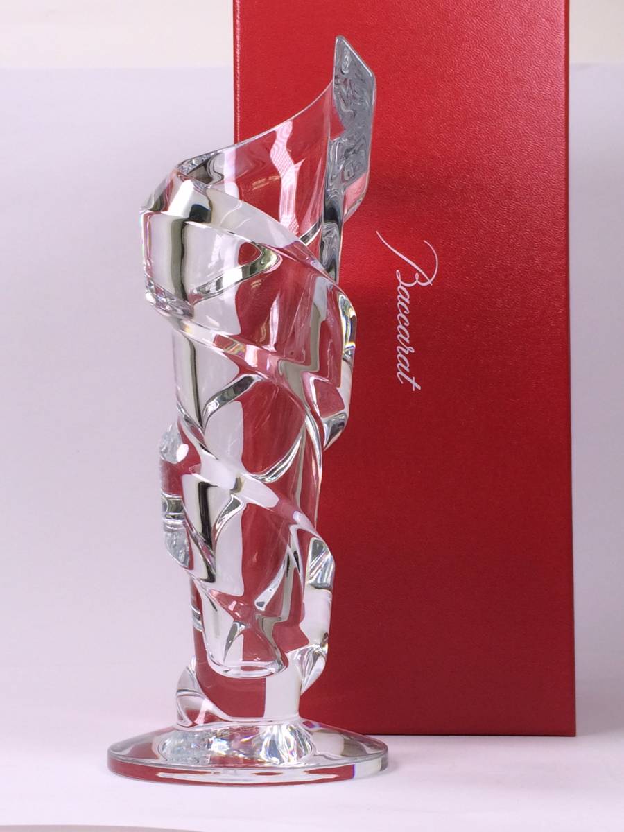 バカラ Baccarat スパイラル 花瓶 フラワーベース ベース クリスタル