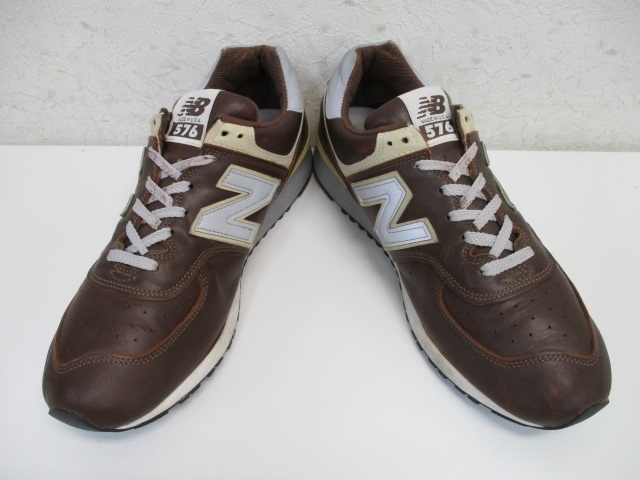 USA製 New Balance M576CH 茶レザー 美中古 サイズ 9.5D 27.5cm アメリカ製 チョコブラウン スニーカー ニューバランス N.B576