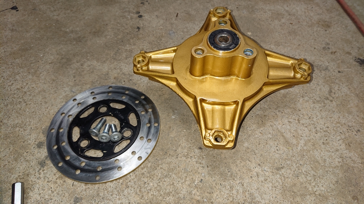 ダックス　シャリー　DAX CHALY ディスクハブ　水野鈑金　【加工後未使用】 ダックス シャリー 十字ハブ ディスクハブ 水野板金 水野鈑金 公式通販