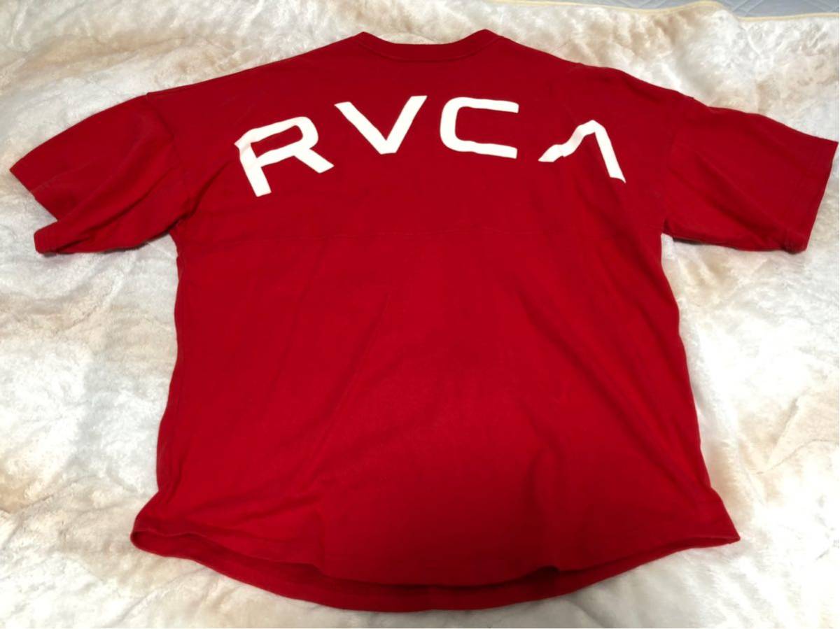 RVCA Tシャツ Sサイズ ボックスロゴ arch アーチ 赤 ルーカ