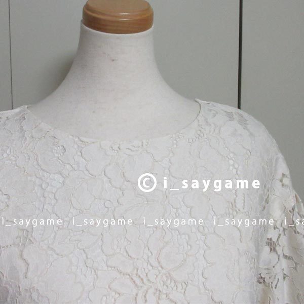 自由区【Class Lounge】CAMELLIA LACE ブラウス白38(Ｍサイズ) 新品・レース・カットソー