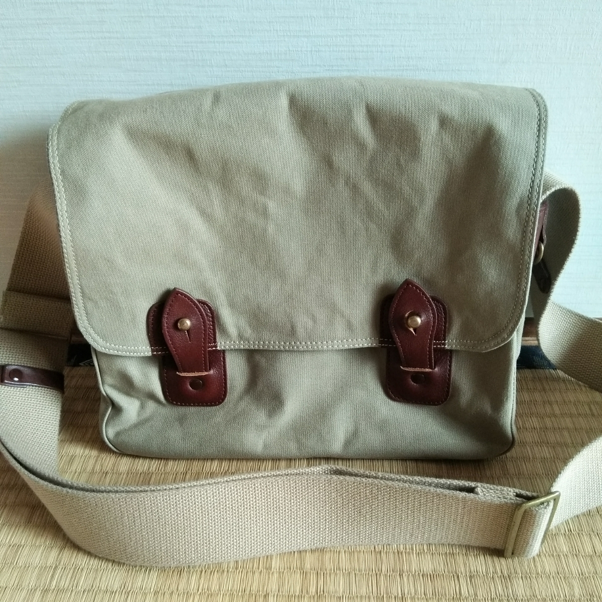 美品 IKETEI SILVER LAKE CLUB 日本製 牛革 レザーバッグ 巾着バッグ 