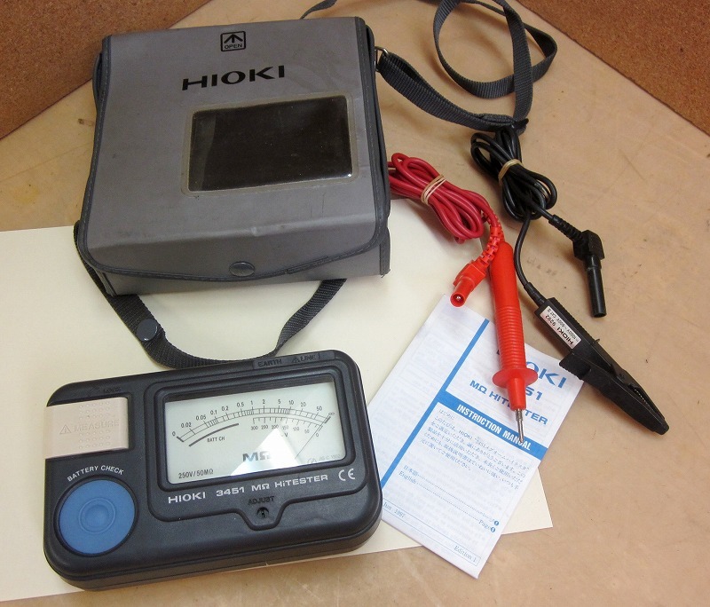 A19 HIOKI日置電機 3451 MΩ HiTESTER 絶縁抵抗計 良品(電気計測器)｜売買されたオークション情報、yahooの商品情報 ...
