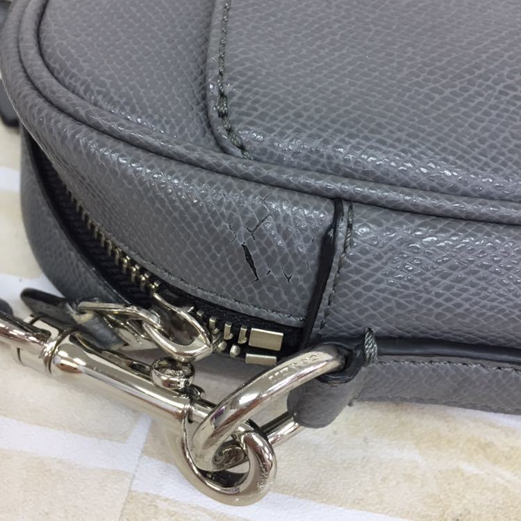 1円 COACH コーチ サフィアーノ レザー 2way ショルダー ビジネス 