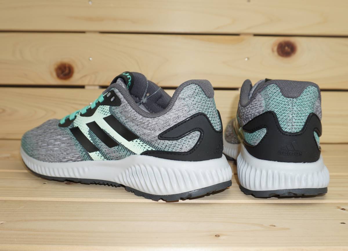 アディダス エアロバウンス W 24cm ブラック/グリーン adidas Aero BOUNCE W レディース ランニングシューズ