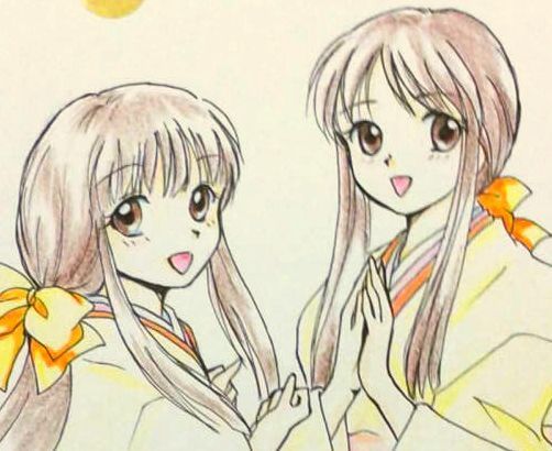 オリジナルイラスト 和風 和物ファンタジー着物姉妹 アナログ手書き 手描きイラスト 売買されたオークション情報 Yahooの商品情報をアーカイブ公開 オークファン Aucfan Com