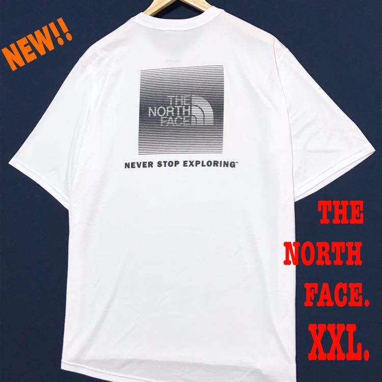 人気SALE，定番人気 FLASH DRY XXL相当 ノースフェイス BOXロゴ Tシャツ 白 メンズ 日本未発 レア ボックス ジム 速乾 吸湿 ビッグサイズ ビッグT 3L 2XL(半袖Tシャツ)｜売買されたオークション情報、yahooの商品情報をア 男性用
