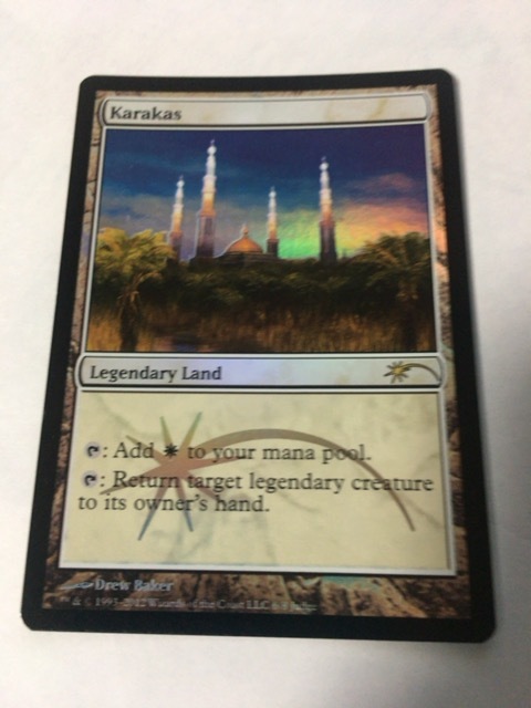 土地 ジャッジ褒賞 MTG Karakas カラカス⁄Karakas | - 英語foil プロモ