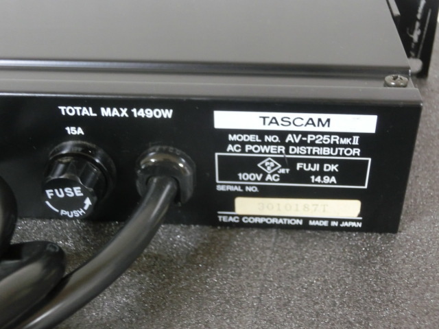 TASCAM AV-P25R MK-Ⅱ パワーディストリビューター TASCAM ◇◇TASCAM