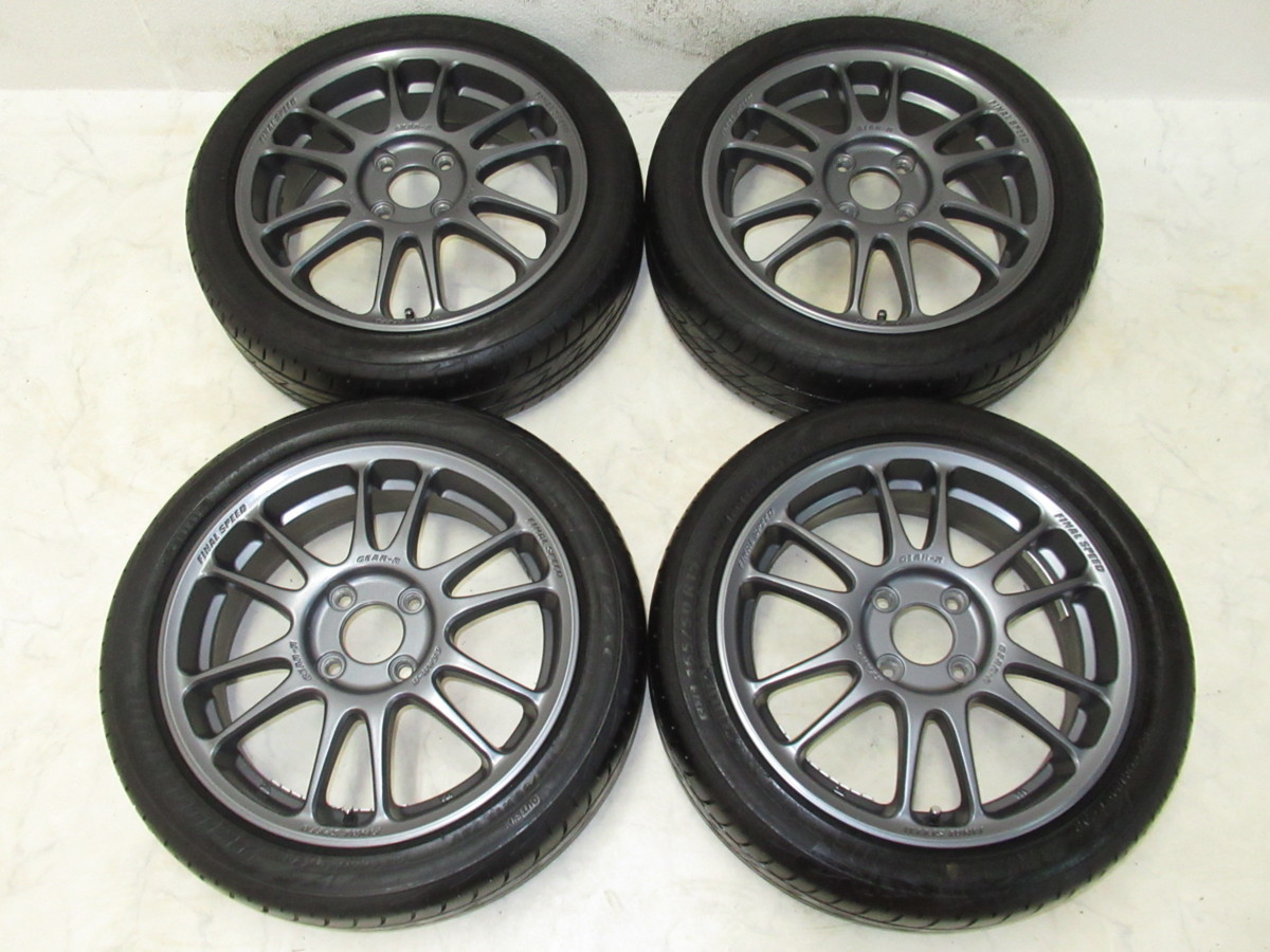 1円スタート売切り！A-TECHファイナルスピードGEAR-R 5J-15 off+45 pcd100/4H 165/50R15(2015年製) ラジアルタイヤ付き4本セット A-TECHファイナルスピードGEAR-R5J-15off+45pcd100/4Hハブ径67ミリ165/50R15(2015年製)ラジアルタイヤ付き4本セット