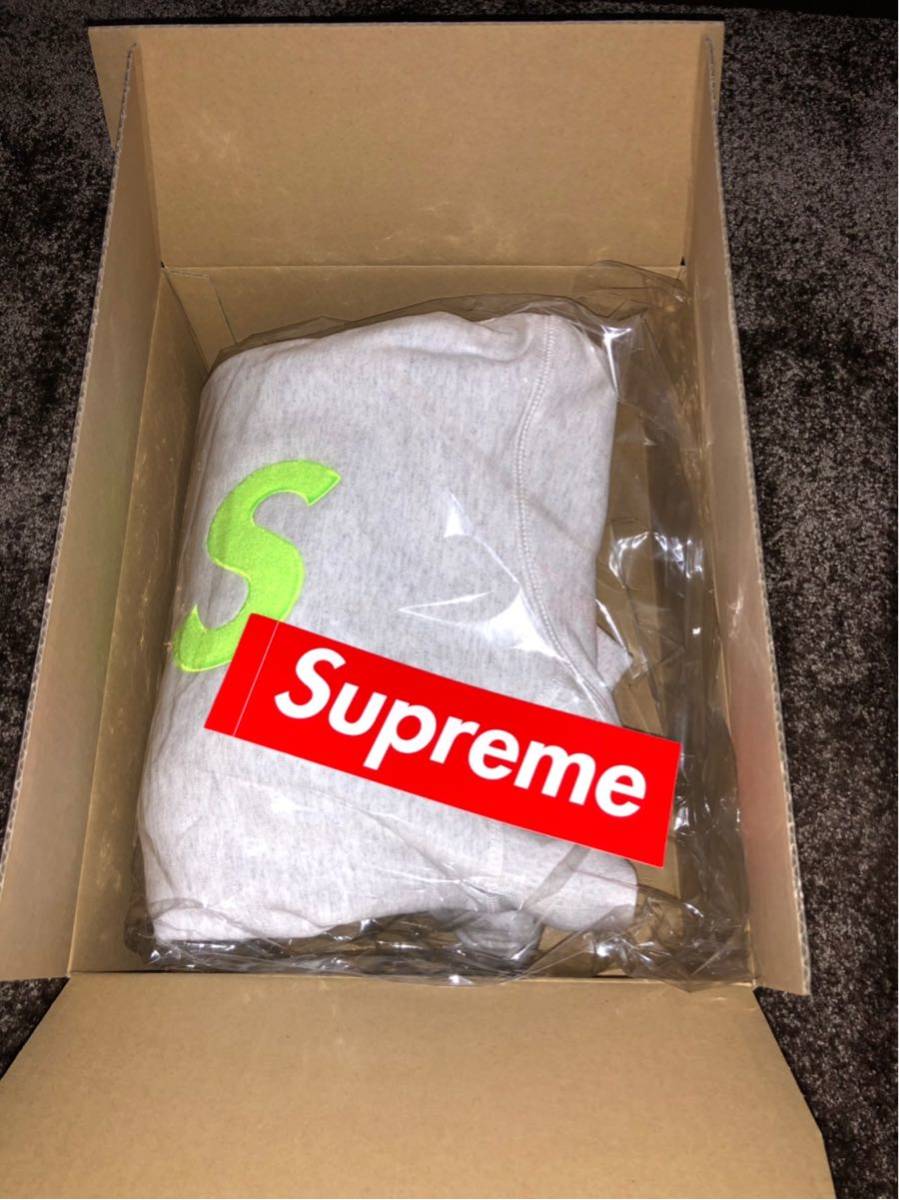 カッコイイ！【新品未使用】19AW Supreme S Logo Hooded Sweatshirt Ash Grey Sロゴ パーカー 2019aw 19fw 2019fw week2