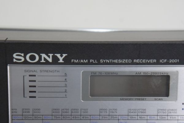 A243010G] SONY ICF-2001 PLLシンセサイザーレシーバー ジャンク 現状渡し 元箱取説付