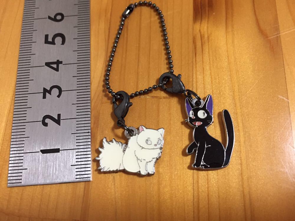 魔女の宅急便 ジジ &リリー メタルチャーム キーホルダー ボールチェーン_2