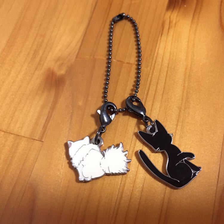 魔女の宅急便 ジジ &リリー メタルチャーム キーホルダー ボールチェーン_3