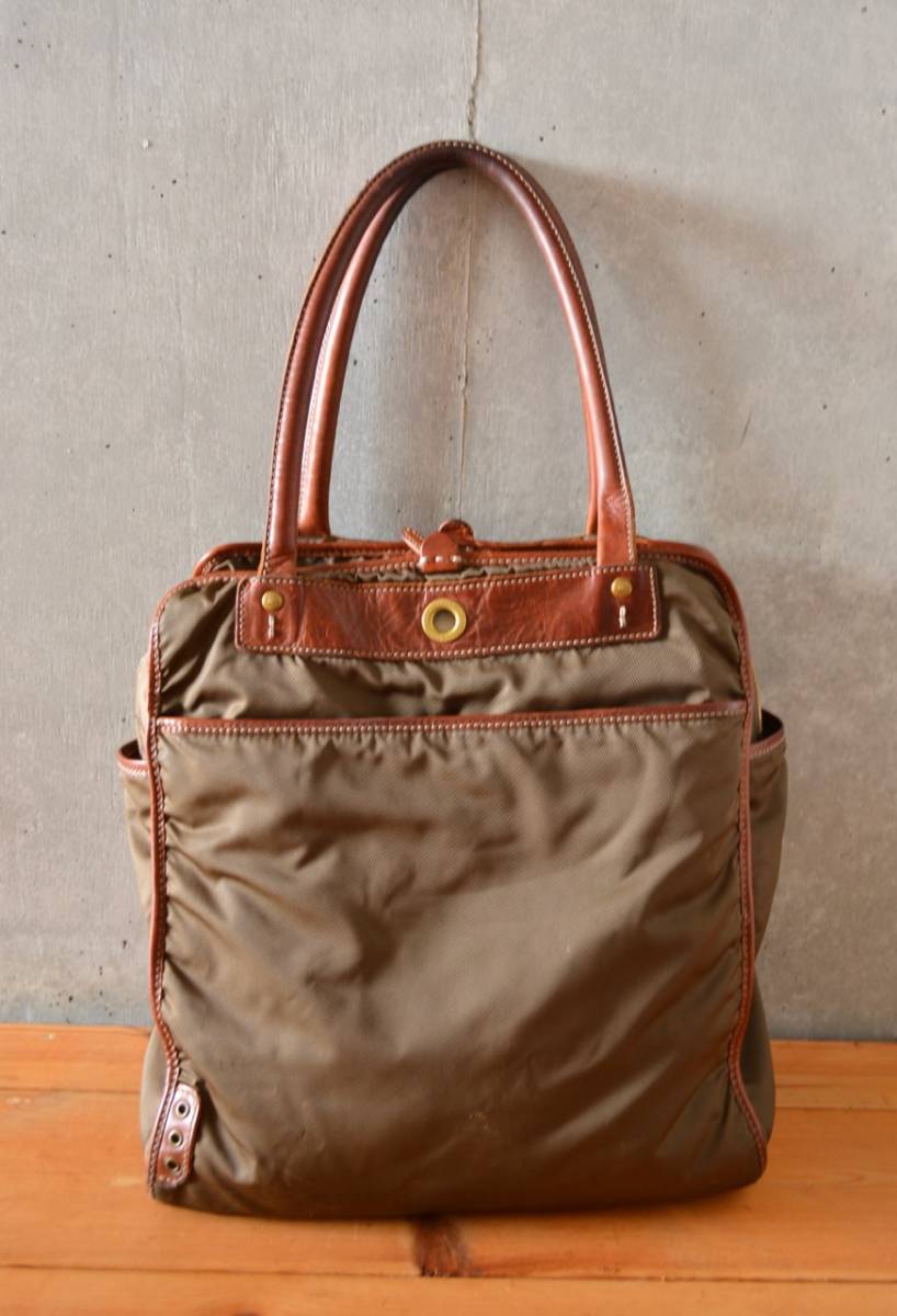 木の庄帆布 Kino Cloth Nylon ナイロン レザー トートバッグ トートバッグ 売買されたオークション情報 Yahooの商品情報をアーカイブ公開 オークファン Aucfan Com