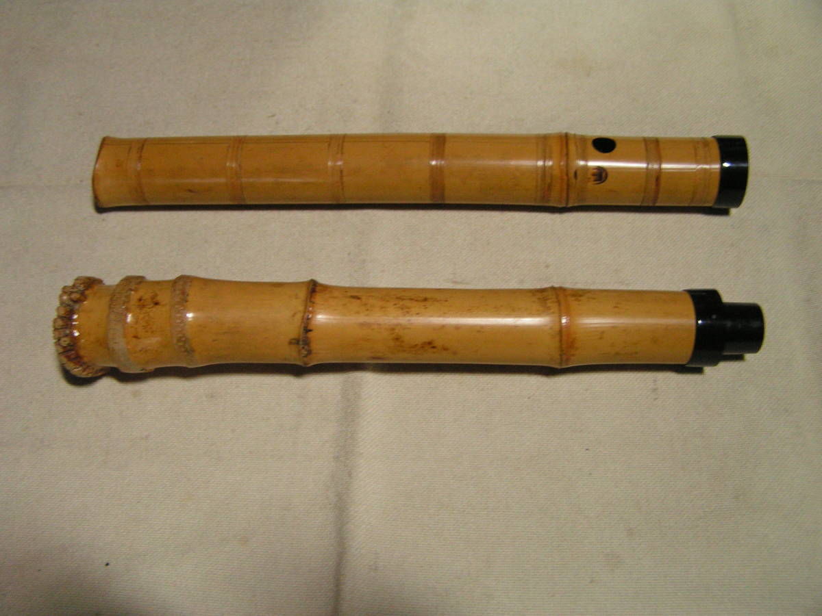 都山流 うぶ品 和楽器 在銘 尺八 約54.7cm 如水銘 一尺八寸管 継なし