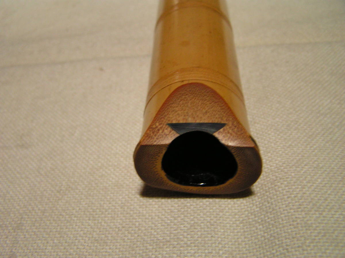 尺八 うぶ品 和楽器 在銘 尺八 約54.7cm 54.7㎝ 銘 竹治 1尺8寸 1.8尺