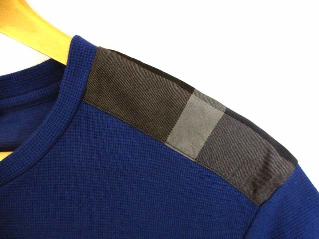 ブラックレーベルクレストブリッジ BLACK LABEL CRESTBRIDGE 半袖 Tシャツ カットソー 鹿の子 切替 ネイビー ブラック 紺 黒 サイズL LABEL CRESTBRIDGE BLACK エンボスチェックキーケース シャドークレストブリッジチェックスクウェアバックパック（バッグ ブラックレーベルクレスト