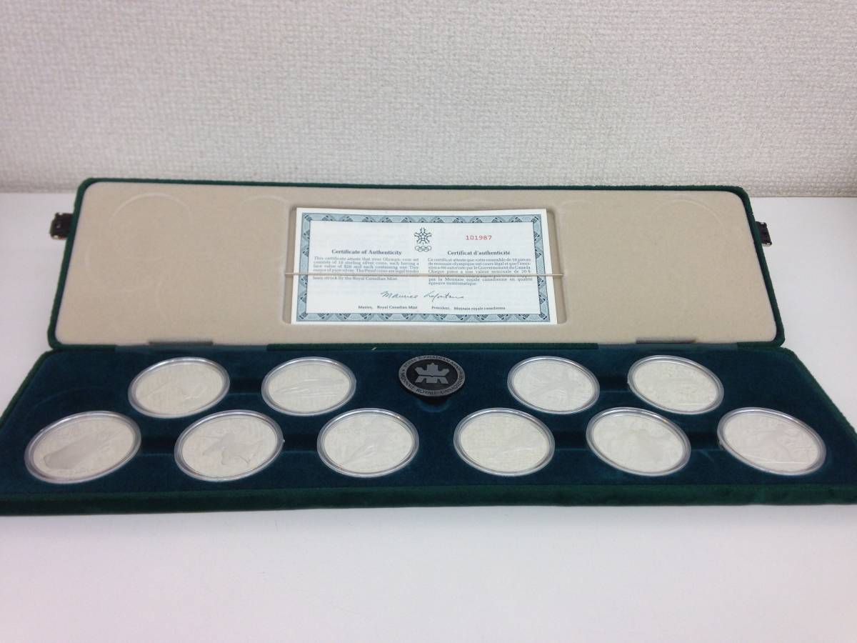 カナダ⁄1988年⁄カルガリーオリンピック⁄記念硬貨⁄10枚セット⁄記念銀貨