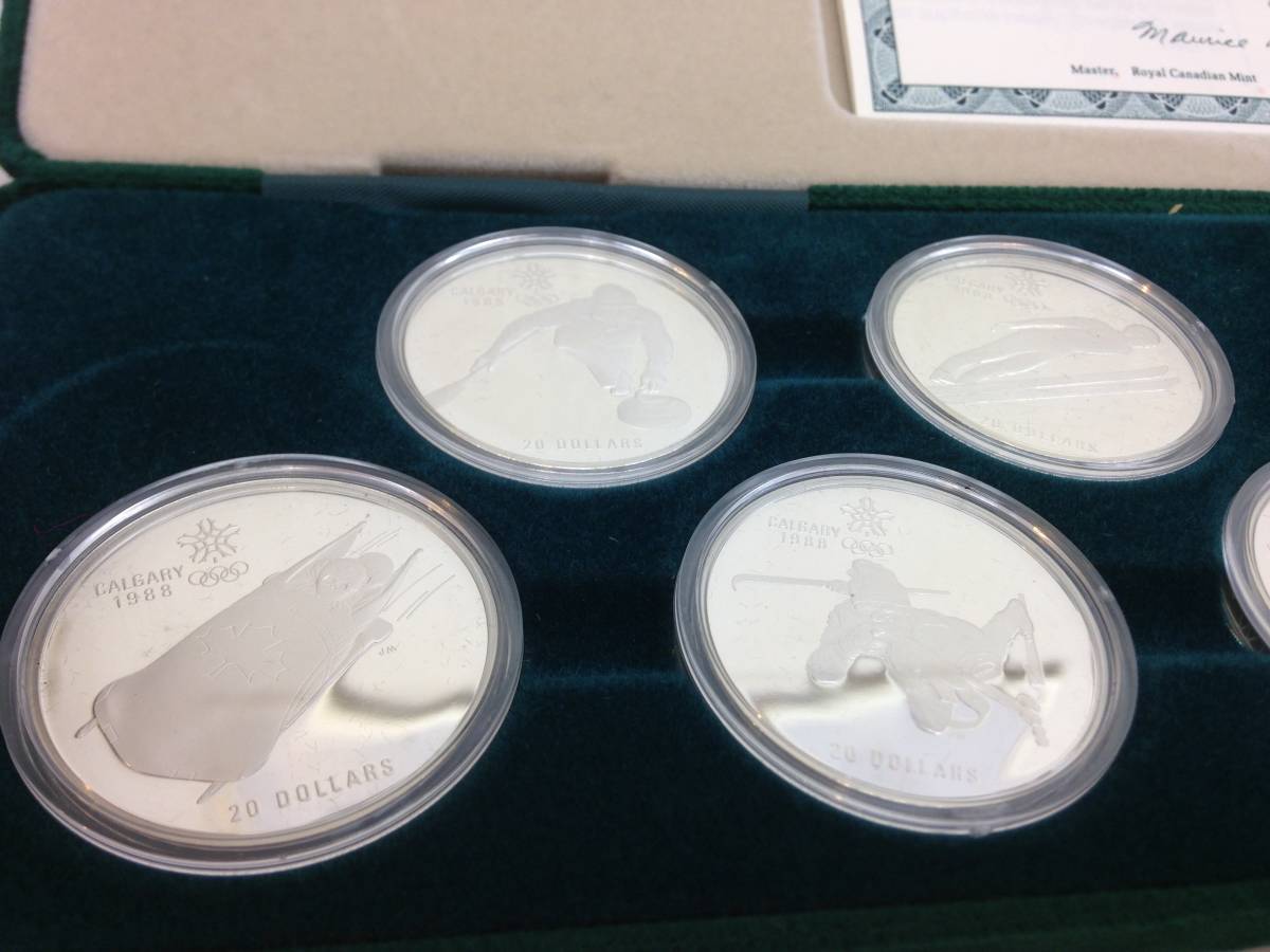 カナダ⁄1988年⁄カルガリーオリンピック⁄記念硬貨⁄10枚セット⁄記念銀貨
