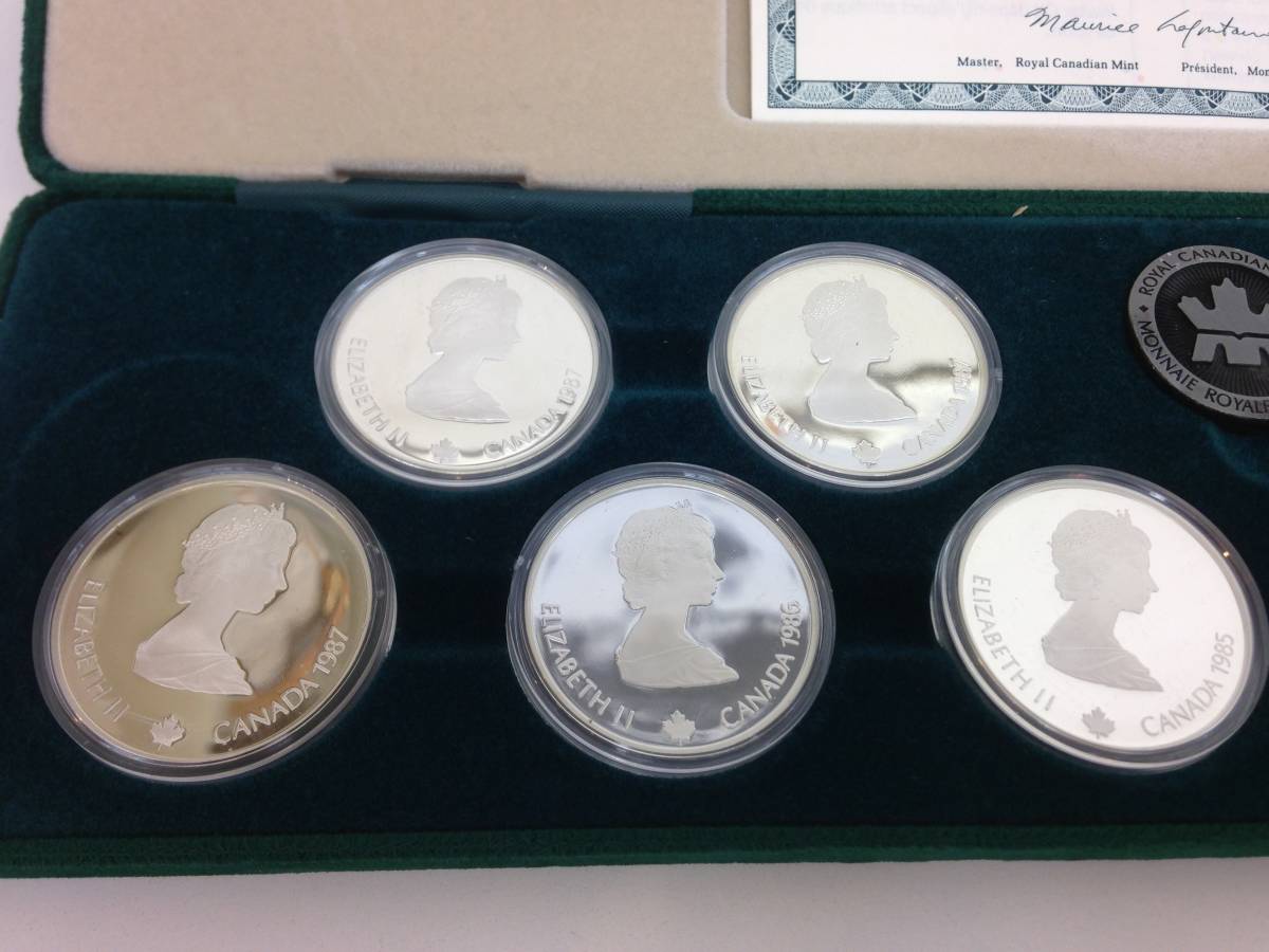 カナダ⁄1988年⁄カルガリーオリンピック⁄記念硬貨⁄10枚セット⁄記念銀貨