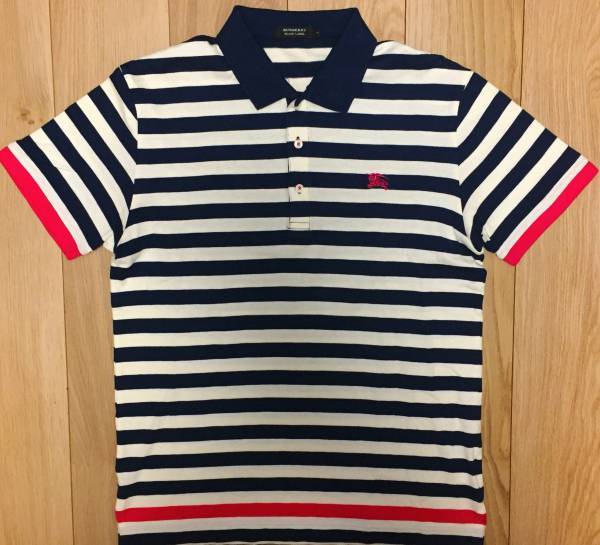 バーバリーブラックレーベル ボーダーポロシャツ サイズ2 BURBERRY