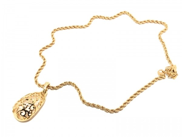 イヴサンローラン YvesSaintLaurent ネックレス 金属素材 ゴールド 美