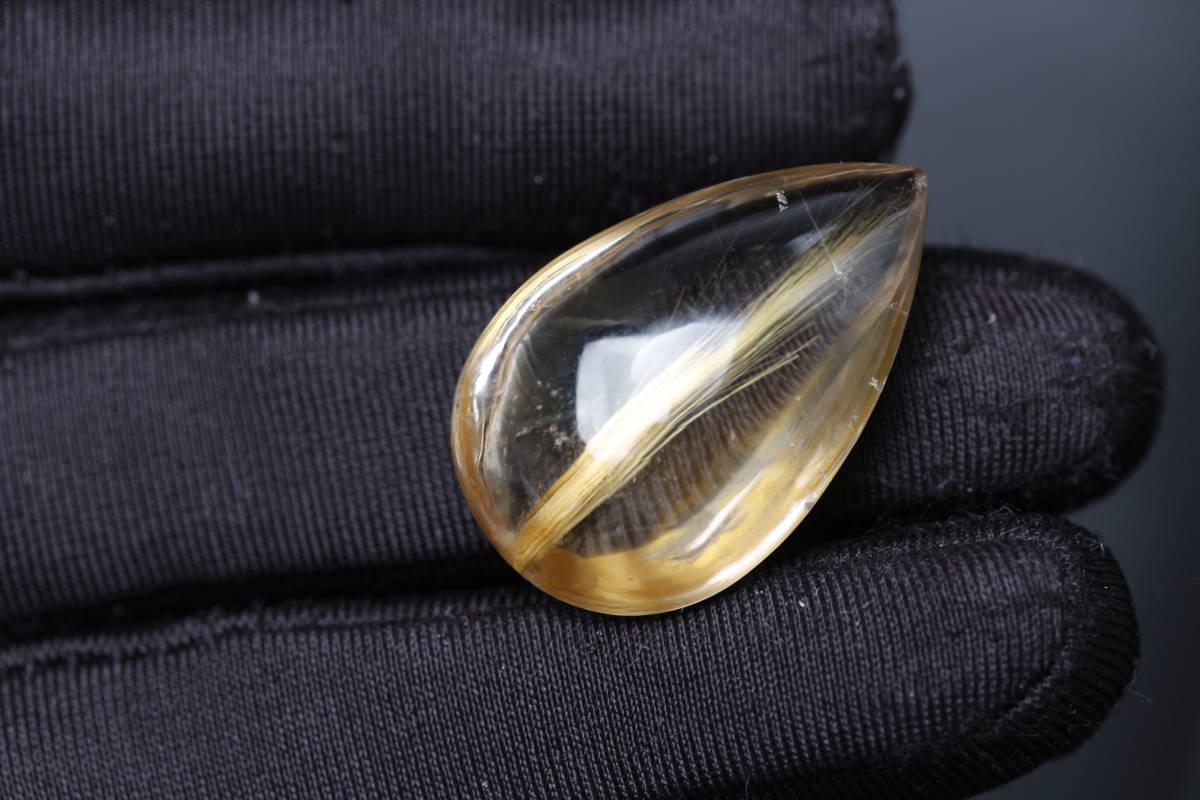 ⭐︎天然ゴールド ルチル クオーツ ルース 20.5x6.2mm 公式 【古憶 ⭐︎天然ゴールド ルチル クオーツ ルース 20.5x6.2mm 公式 【古憶