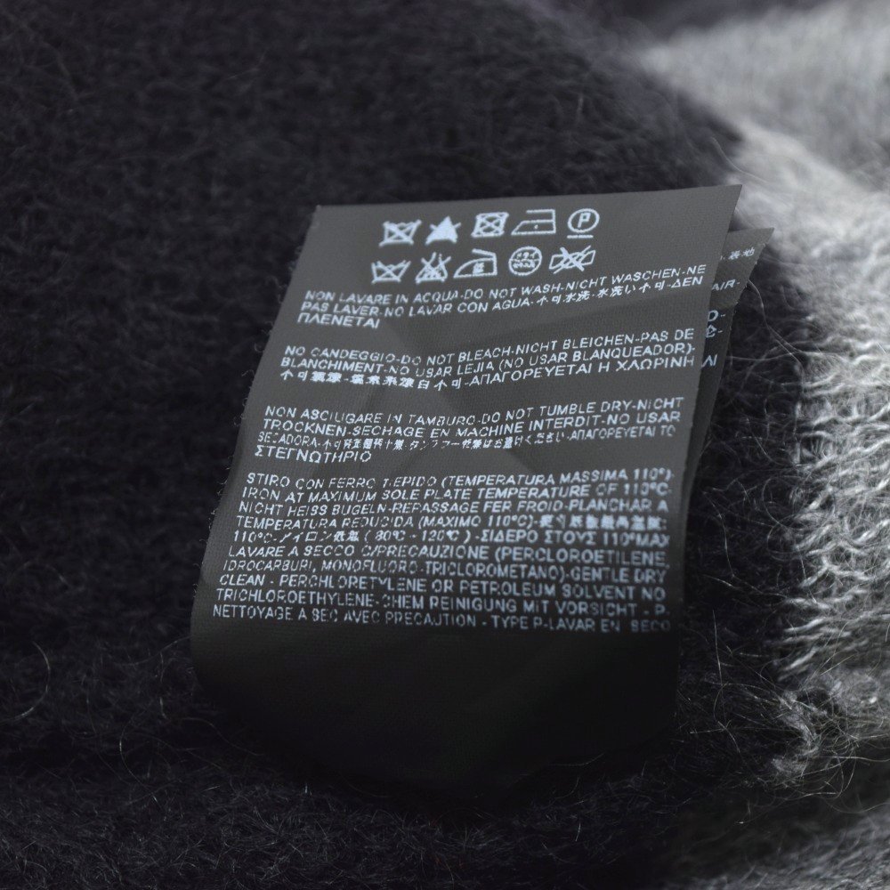 13AW】美品 SAINT LAURENT PARIS サンローラン パリ ボーダーモヘヤ 