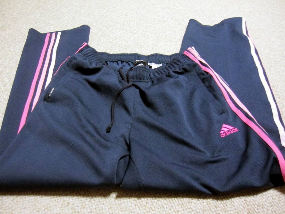 新品　adidas ジャージ上下セット ネイビー/ピンク　mサイズ　タグ付き adidas ジャージ上下セット M ネイビー/ピンク - メルカリ