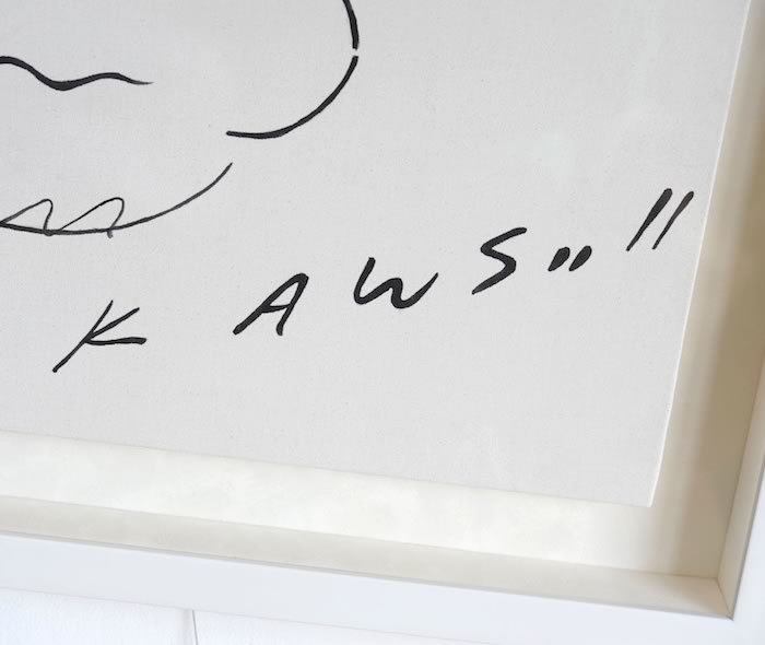 額装済 KAWS ドローイング 直筆サイン入り Banksy バンクシー DOLK