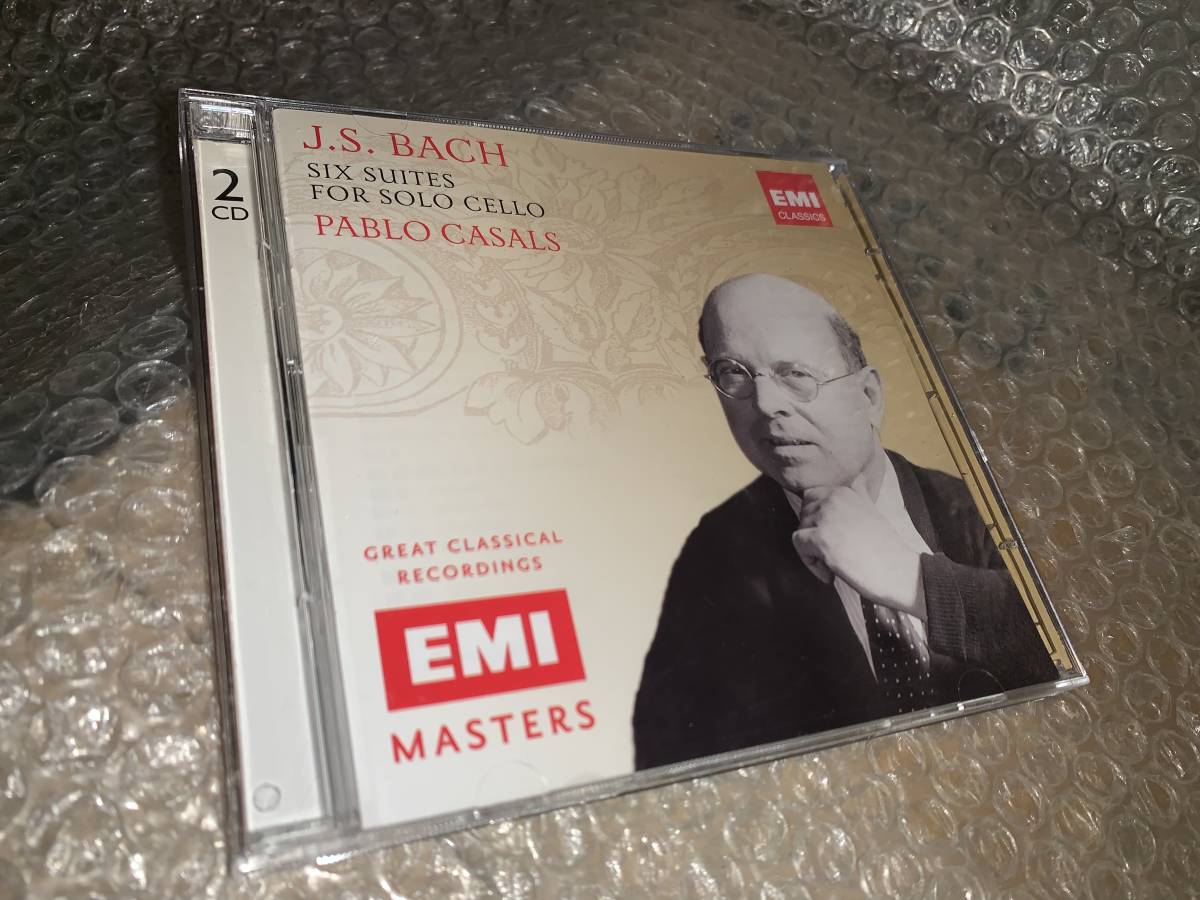 PABLO CASALS @ 2 CD SET @ カザルス 名演 @ BACH @ バッハ @ THE 6 CELLO SUITES @ 無 ...