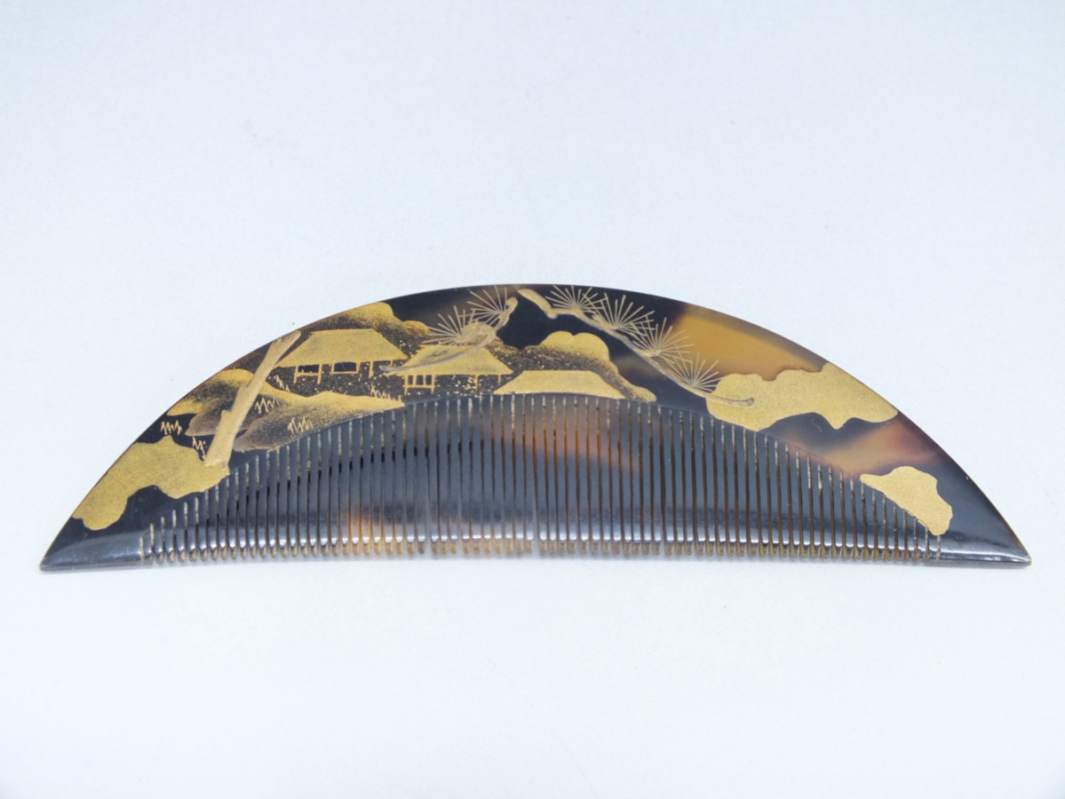 べっ甲 かんざし 着物 櫛 簪 かんざし 金蒔絵 アンティーク 本鼈甲