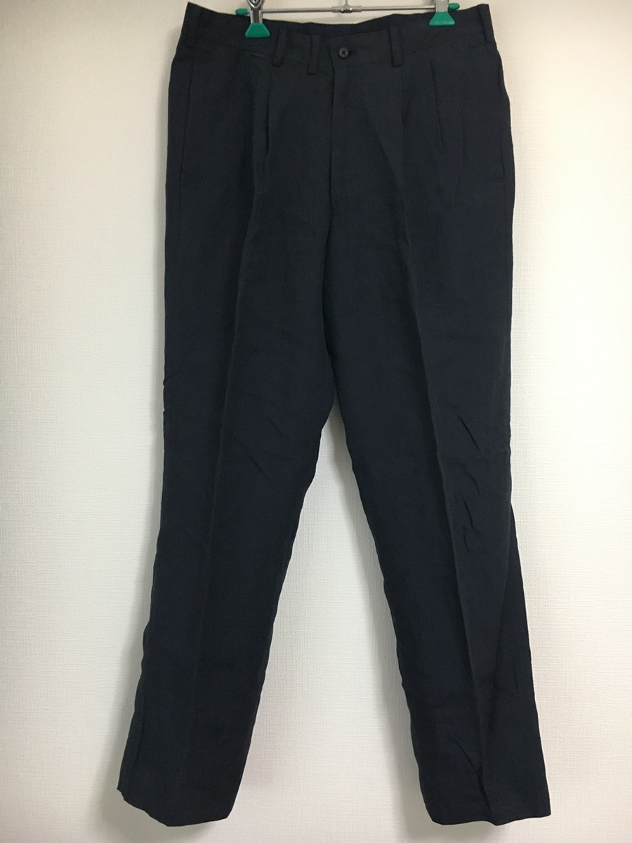 SALE，2026 PAPAS パパス パンツ スラックス M 48 ネイビー 紺 リネン 麻 100％(パパス)｜売買されたオークション情報、yahooの商品情報をアーカイブ公開 - オークファン パパス
