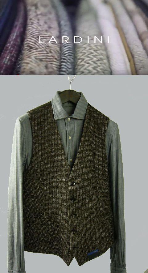 ラルディーニ 4，3万⁄ ！ LARDINI 最旬 暖かなウール ジレ AW Octet 